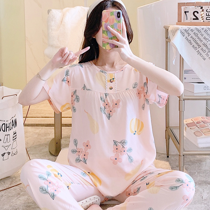 顿尼科女棉绸睡衣女士家居服套装