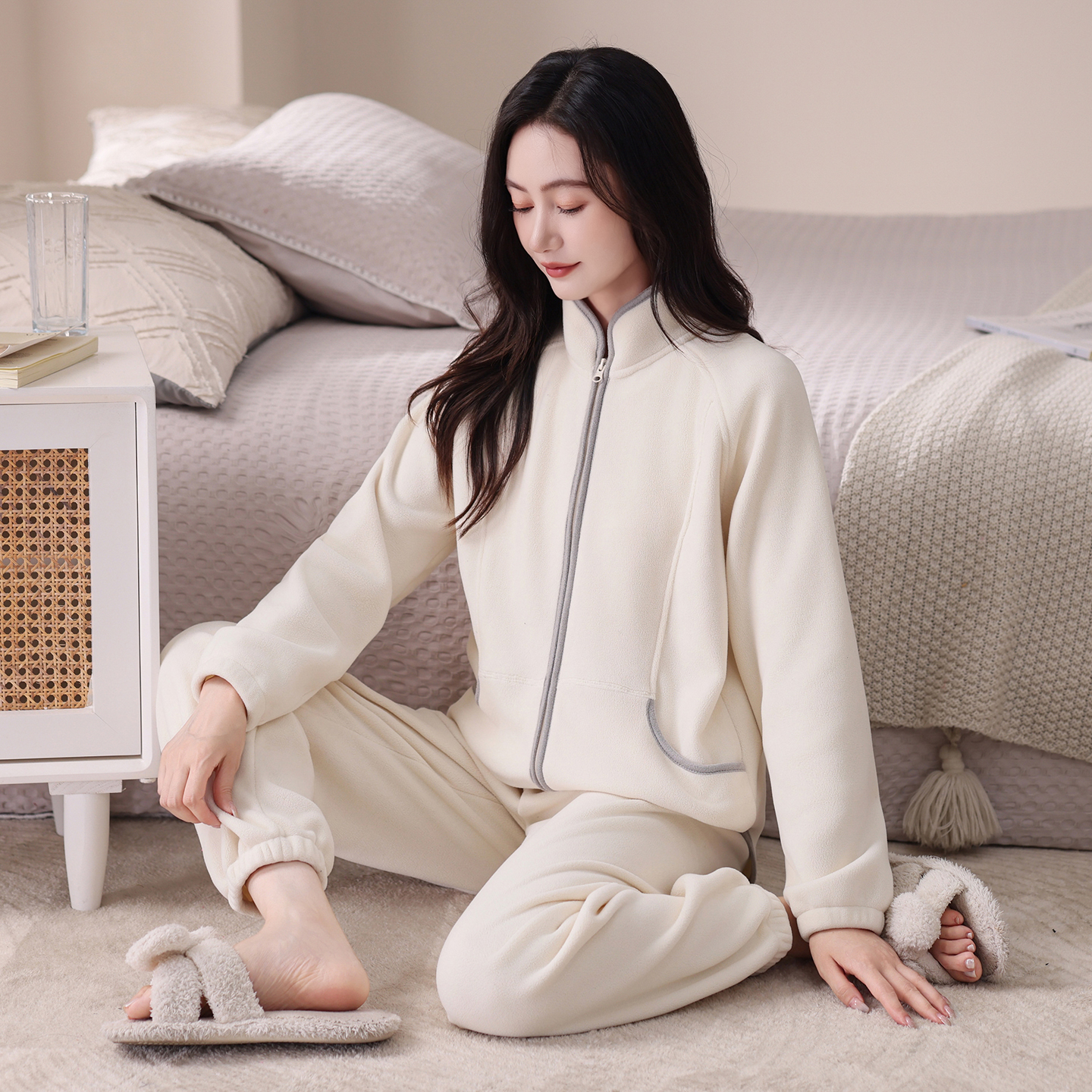 2025秋冬季新款加厚奥粒绒睡衣女