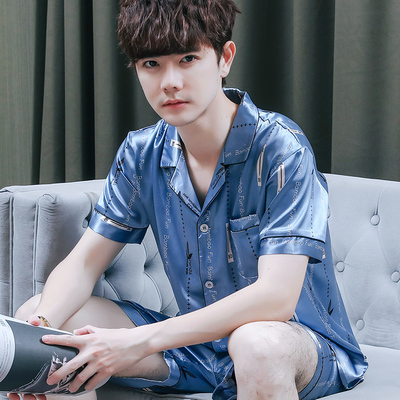 顿尼科男丝绸家居服套装