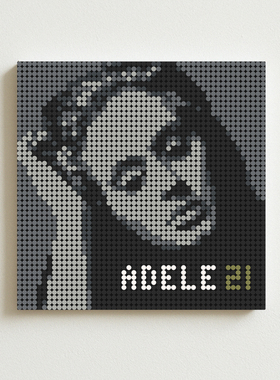 Adele阿黛尔专辑封面周边像素积木画挂画装饰画宿舍21海报收藏