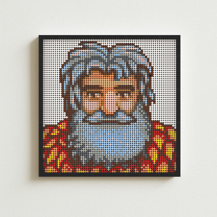 星露谷物语周边莱纳斯人像npc像素积木画装饰画摆件DIY可定制游戏