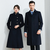工作服大衣女冬职业毛呢外套中长款 空姐置业顾问酒店案场售楼4S店