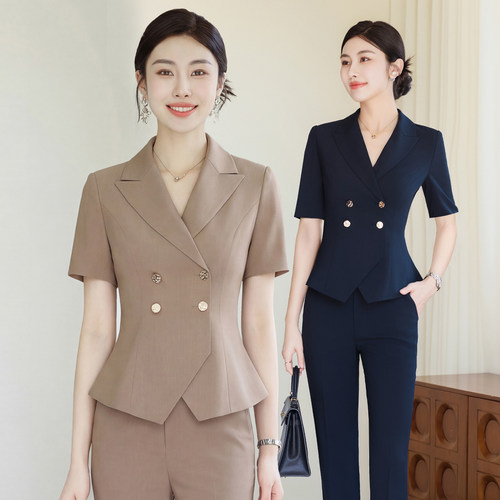 2026夏季新款薄款短袖女职业套装
