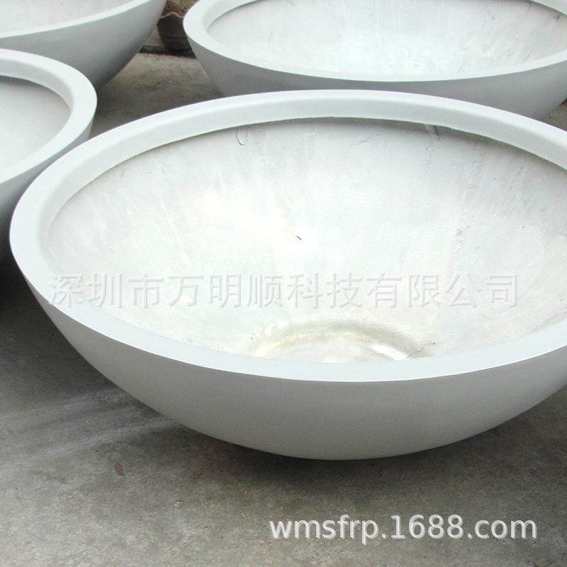 商场装饰用绿化花钵玻璃纤维花钵酒店大堂落地式花钵圆形花盆