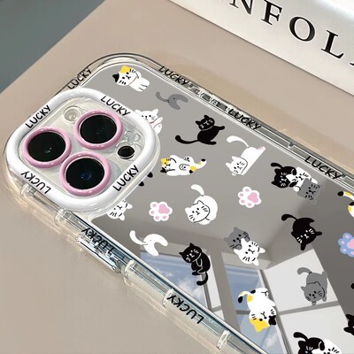 卡通小猫镜面适用iphone16promax