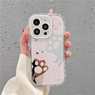 镜面奶油适用苹果16PROMAX手机壳
