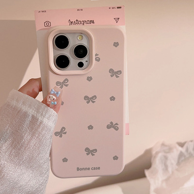 ins蝴蝶结花朵iphone17promax硅
