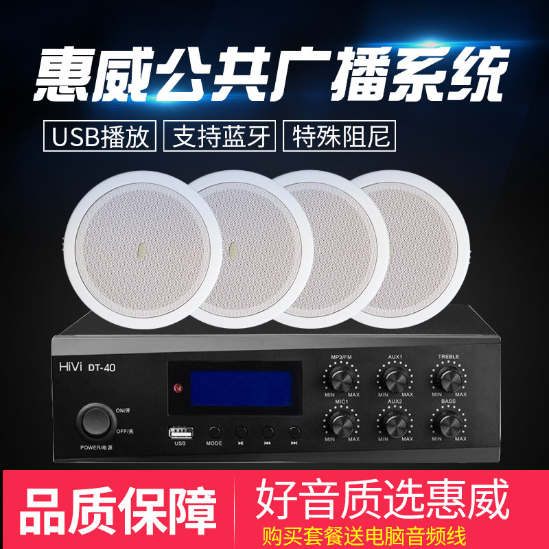 Hivi/惠威 TD201定压吸顶喇叭5寸天花吊顶音响嵌入式音箱