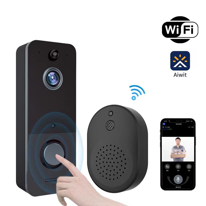 新款热销无线门铃支持wifi远程对讲标配叮咚机带移动侦测可视门铃