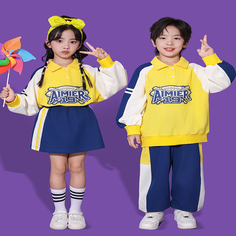 儿童啦啦队演出服学生运动会演出