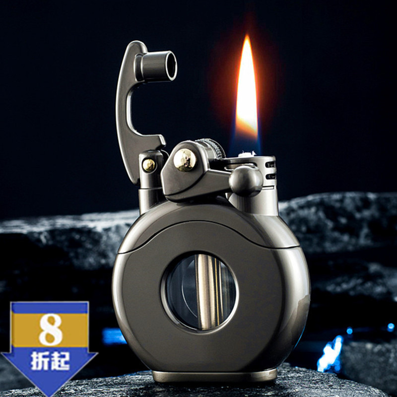 佐罗如意煤油打火机透明可视摇臂