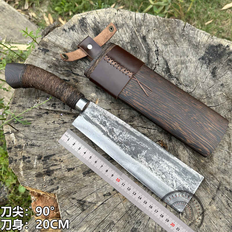 滇刃手工户外腰铊柴刀锻打日式家用农用排障劈砍树求生野营求生刀