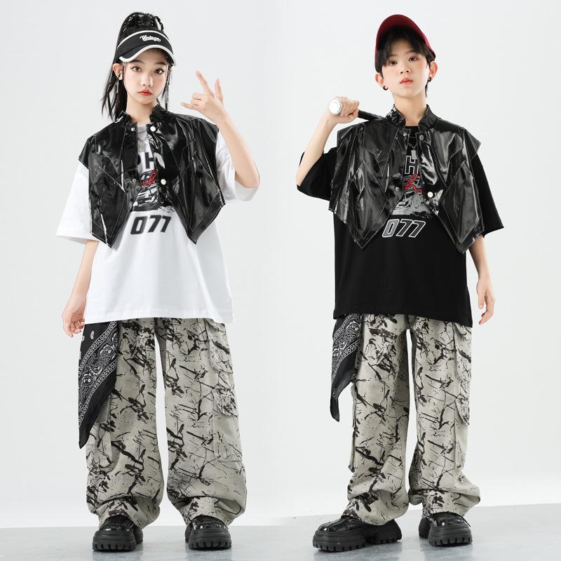 少儿六一街舞嘻哈演出服儿 童夏季hiphop走秀架子鼓爵士舞表演服