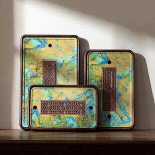 空蝉 茶盘茶具托盘茶海储水排水干泡台家用实木茶台 柯木抽屉式