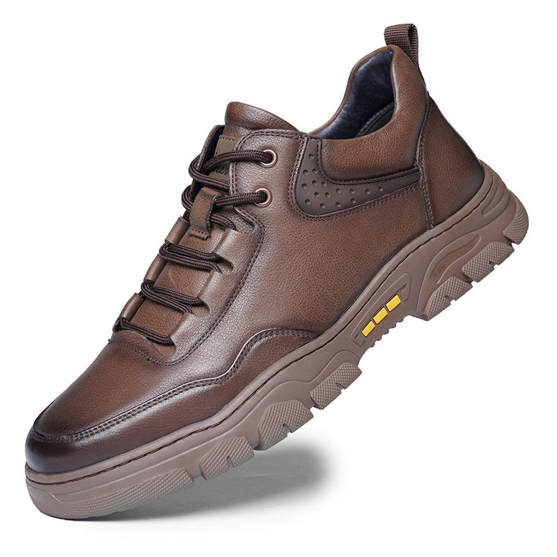 老人头男鞋秋季新款真皮透气时尚运动休闲皮鞋男百搭青年休闲潮鞋