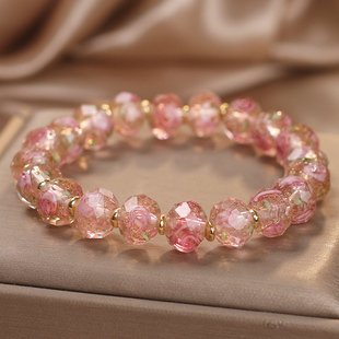 花间物语甜美少女风水晶手链女新中式高颜值琉璃手串学生闺蜜手环