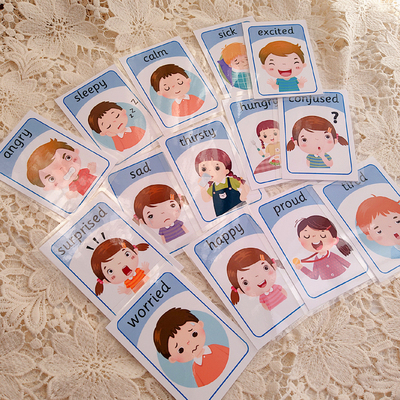 情绪卡片儿童英语单词启蒙