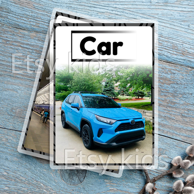 Transportation交通工具英语启蒙单词卡片32张