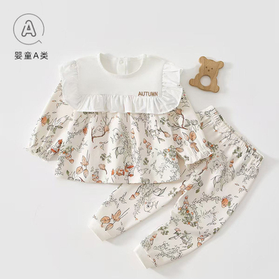 婴儿衣服女宝春秋季纯棉