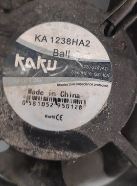全新KA1238HA2 220V含油轴承塑胶扇叶散热风扇机箱横柜排气扇
