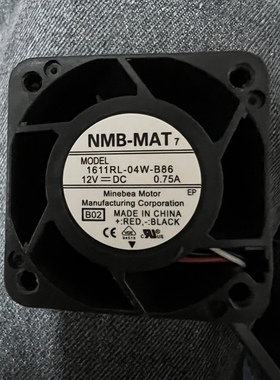 NMB 4028 4CM 12V 0.75A 1611RL-04W-B86 高转速 暴力服务器风扇