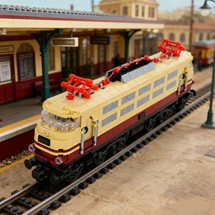 火车轨道铁路玩具莱茵之金BR 益智模型积木 103小窗客列车车厢拼装