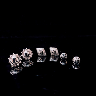 泰国特色手工艺牌 摩纳纯银耳钉 耳环 耳坠