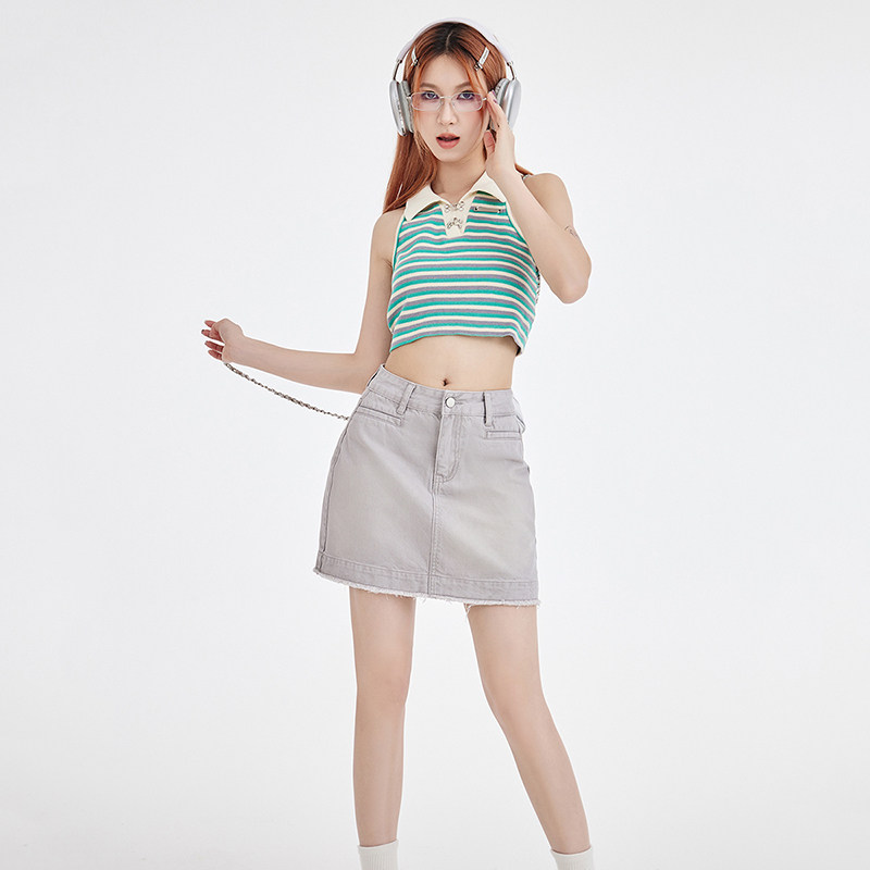 红书推荐潮源军绿高腰牛仔半身裙女a字短裙2026夏季新款包臀裙子