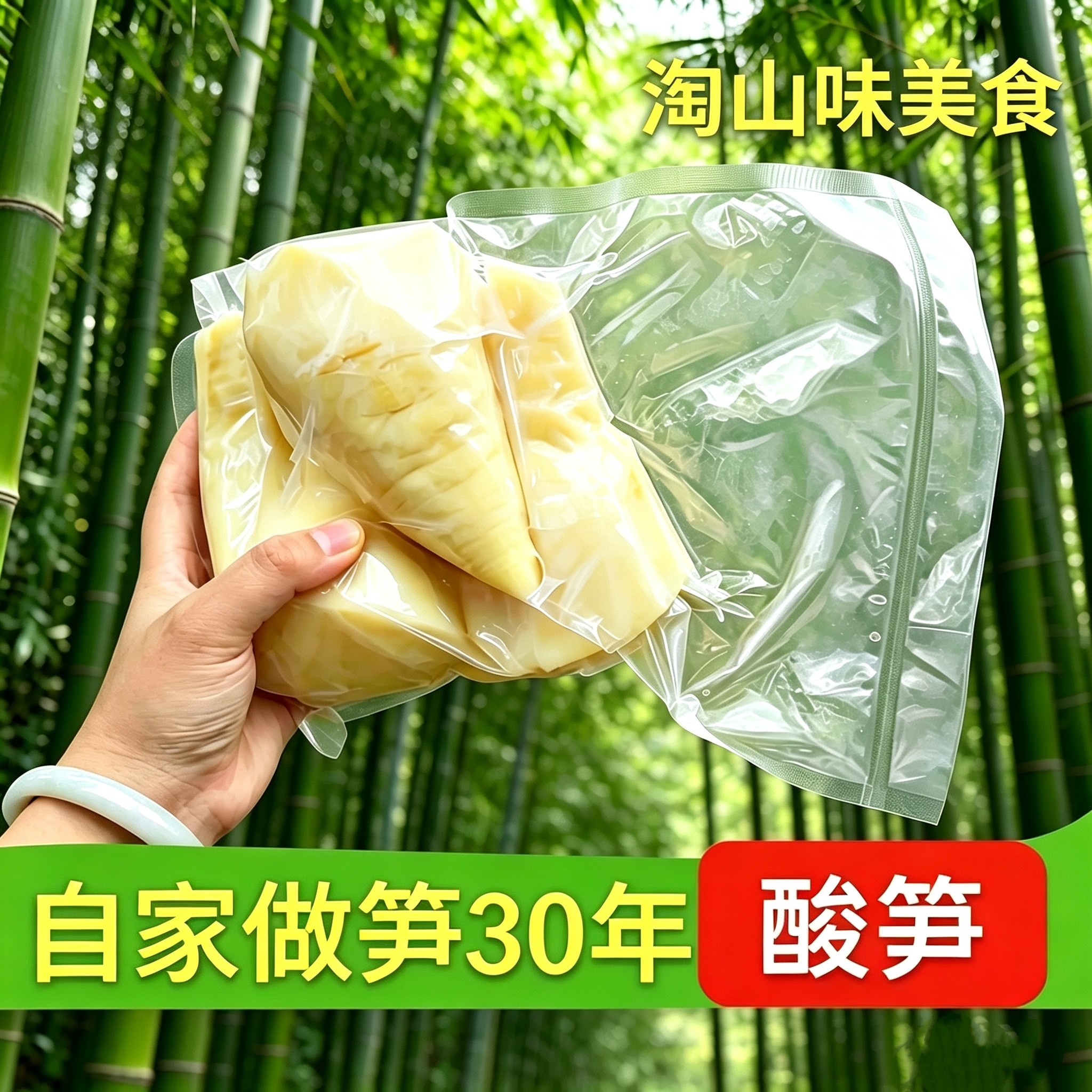 淘山味美食福建酸笋整颗酸笋片酸笋丝真空螺蛳粉配料酸笋商用笋丝