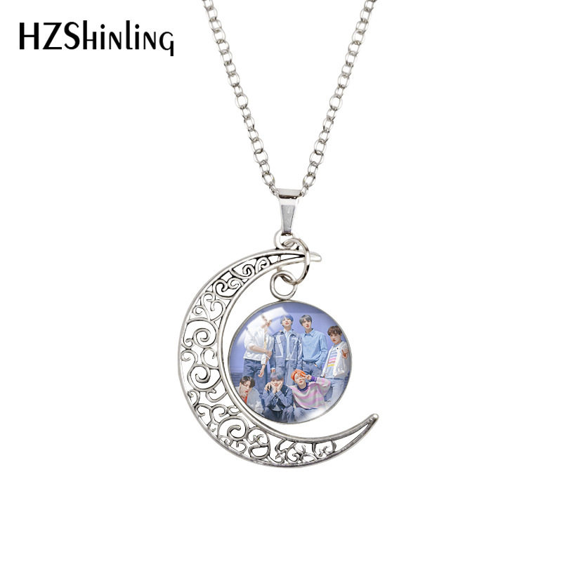 BTS 防弹少年团 月亮时光宝石项链 欧美ebay速卖通时尚锁骨链