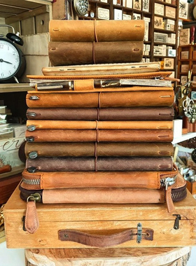 限量手帐本复古旅行笔记本手绘活页牛皮本子日记本记事本tn手账本