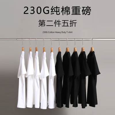 Lesstter宽松重磅潮纯棉短袖t恤