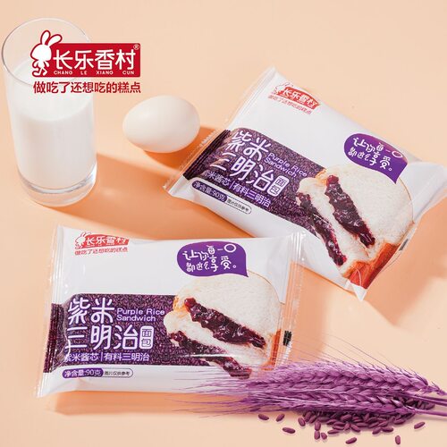 长乐香村肉松乳酪吐司夹心面包