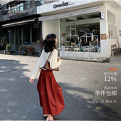 从入春美到盛夏 春日B备 拼接设计棉质伞裙 型超漂亮 半身裙 版