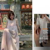 短袖 双版 本 新鲜女孩～无袖 包容度超好木耳边连衣裙 自带氛围感