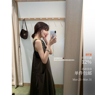 搭配小背心 莱赛尔竹节花苞裙 又见背带裙 山系日杂机能风牛仔裙