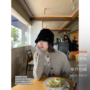 【藤姐推荐】重磅混色浮雕 Vintage马术毛衣 羊毛混纺开衫外套