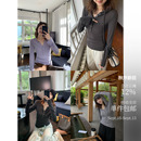 “淡人daily”入秋bi备！纽扣莱赛尔修身显瘦v领亨利领连帽打底衫