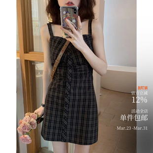 小蛮腰纸片人 爆显白显瘦 甜酷盐系腰褶背心裙 夏日特惠