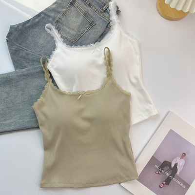 白色吊带蕾丝内搭小背心