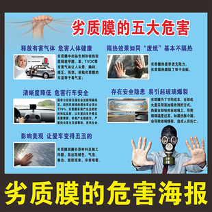 汽修保养汽车轮胎保养贴纸劣质膜的五大危害区别作用广告宣传海报