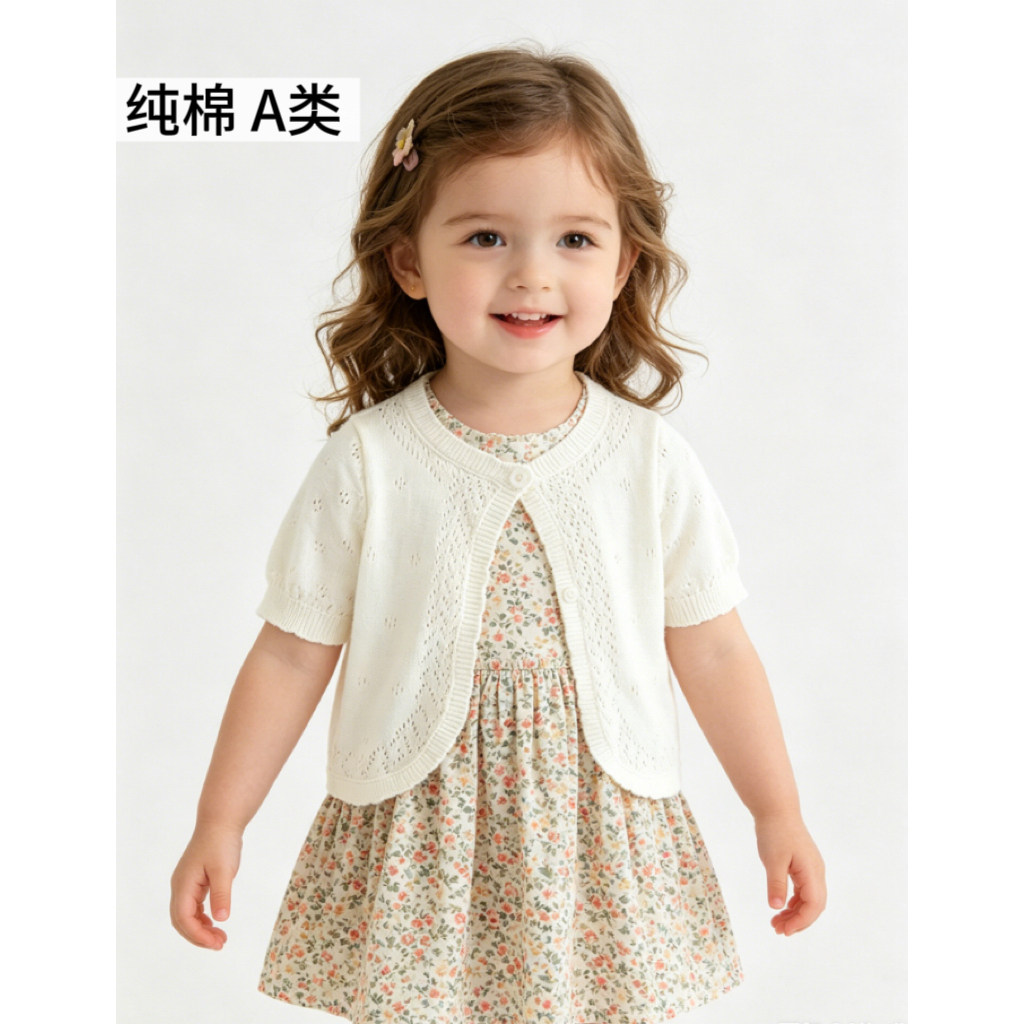 纯棉100%A类女宝夏天小外搭日系图片