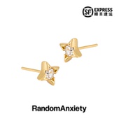 随机焦虑RA「CROSS 欧美街头潮流首饰 STAR」四芒星耳钉