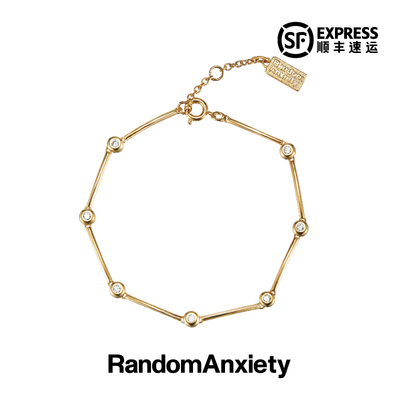 随机焦虑RA镶钻链条手链