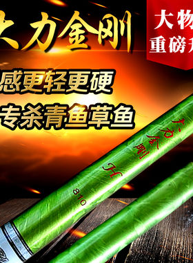 黑坑湖库青鱼草鱼鲢鱼竿大物竿