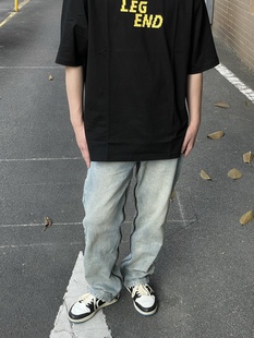 牛仔裤 传奇商行legend高街ins经典 基础百搭拉链潮男女同款