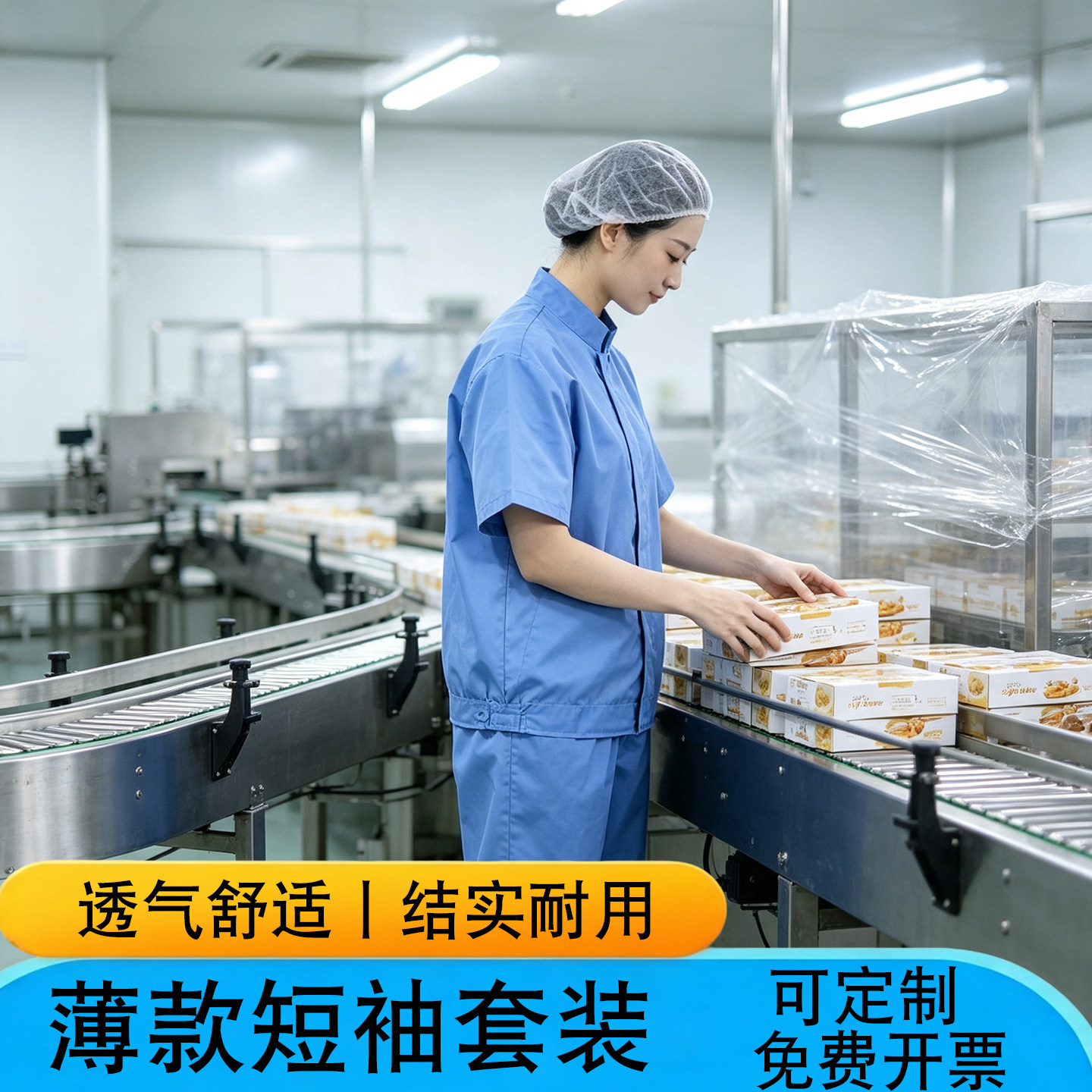 食品厂工作服套装防尘透气防护