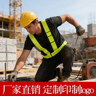 透气网眼反光背心工地骑行双场景安全防护衣可定制施工安全马甲