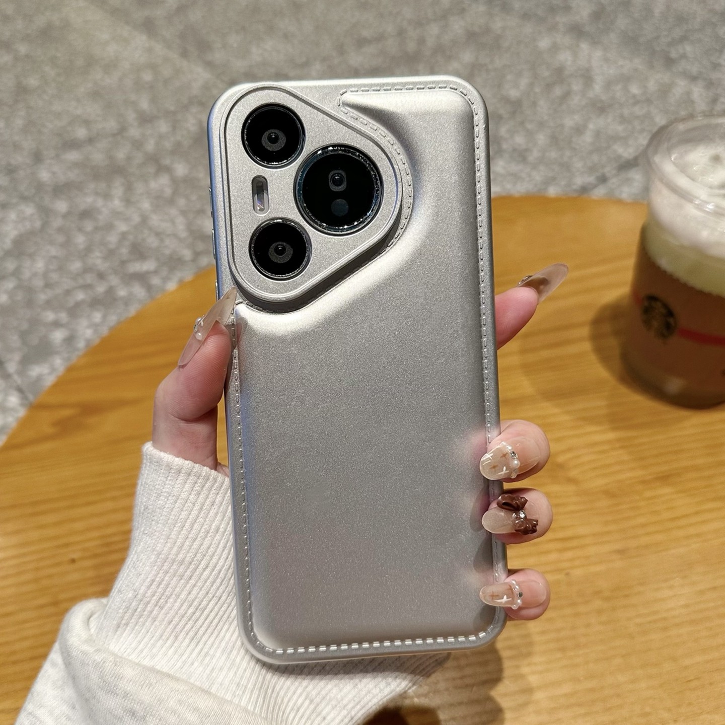 电镀银适用华为Pura80pro+手机壳Pura70全包边p70情侣mate60Pro+面包气垫小米17promax个性17pro纯色新款