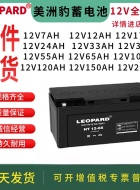 LEOPARD美洲豹蓄电池12V7A-200AH/EPS/UPS机房基站直流屏储能应急